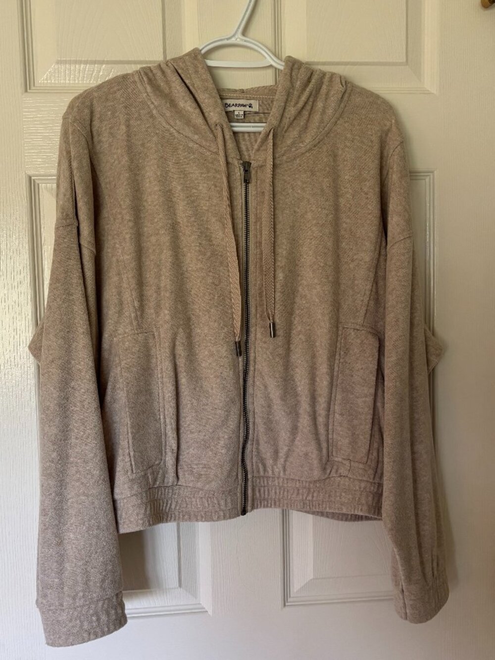 Bear Paw Super Soft Hooded Jacket w/Pockets and Zipper LARGE
